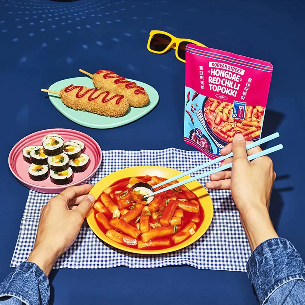 Στιγμιαία Νουντλς Ρυζιού Korean Street Topokki Hongdae Red Chilli Flavour 163g